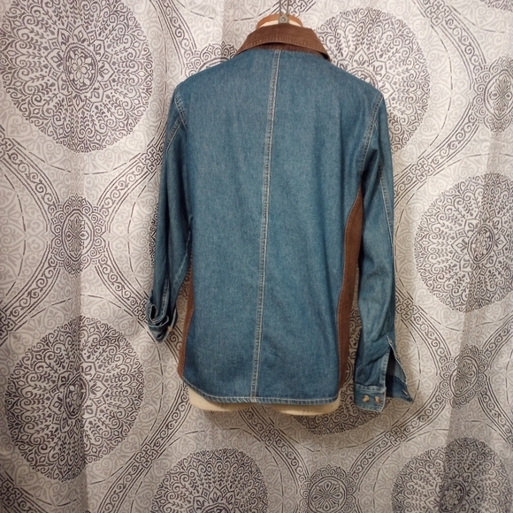 Austin Clothing Co. Western Cowgirl Denim Corduroy Button Down Size Medium - Picture 12 of 13